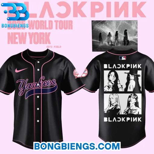 BLACKPINK World Tour New York 2025 X Yankees Black Baseball Jersey