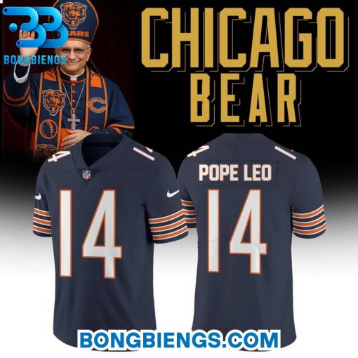 Chicago Bears Pope Leo 14 Football Jersey