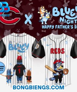 Cincinnati Reds Happy Father’s Day X Bluey Baseball Jersey