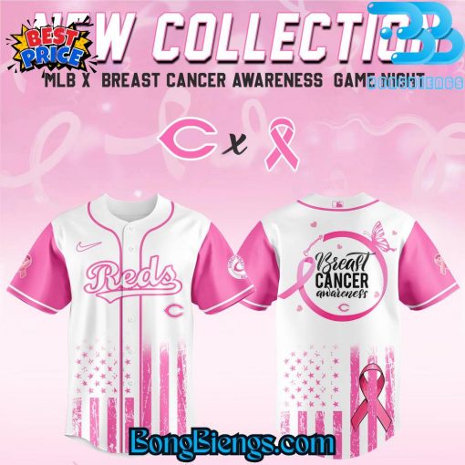 Cincinnati Reds x Breast Cancer Awareness Game Night Baseball Jersey