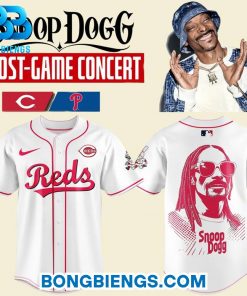 Cincinnati Reds x Snoop Dogg Post-Game Concert White Baseball Jersey