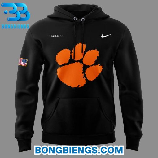 Clemson Softball Military Appreciation Black Hoodie