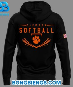 Clemson Softball Military Appreciation Black Hoodie
