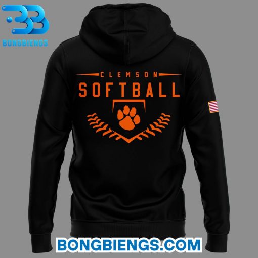 Clemson Softball Military Appreciation Black Hoodie