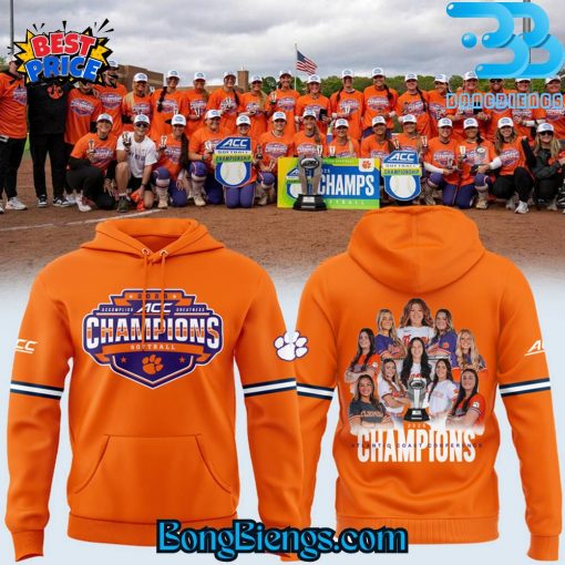 Clemson Tigers 2025 ACC Softball Conference Tournament Champions Hoodie