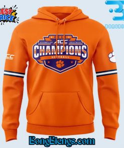 Clemson Tigers 2025 ACC Softball Conference Tournament Champions Hoodie