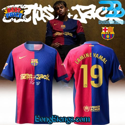 FC Barcelona x Travis Scott 24/25 Home Jersey Signed By The Travis Scott Soccer Jersey
