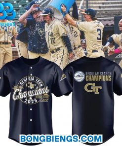 Georgia Tech Yellow Jackets 2025 ACC Baseball Regular Season Champions Baseball Jersey