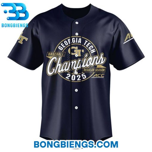Georgia Tech Yellow Jackets 2025 ACC Baseball Regular Season Champions Baseball Jersey