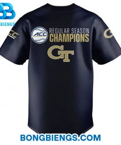 Georgia Tech Yellow Jackets 2025 ACC Baseball Regular Season Champions Baseball Jersey 3