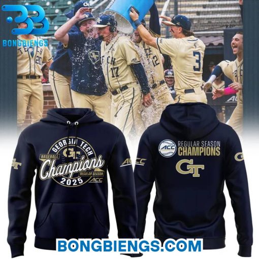 Georgia Tech Yellow Jackets 2025 ACC Baseball Regular Season Champions Hoodie