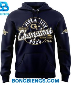 Georgia Tech Yellow Jackets 2025 ACC Baseball Regular Season Champions Hoodie