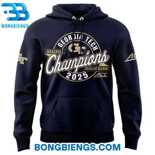 Georgia Tech Yellow Jackets 2025 ACC Baseball Regular Season Champions Hoodie