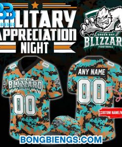 Green Bay Blizzard Military Nights Football Jersey