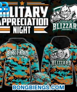 Green Bay Blizzard Military Nights Hoodie