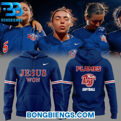 Liberty Flames Praise Be To God! ” JESUS WON “ Hoodie