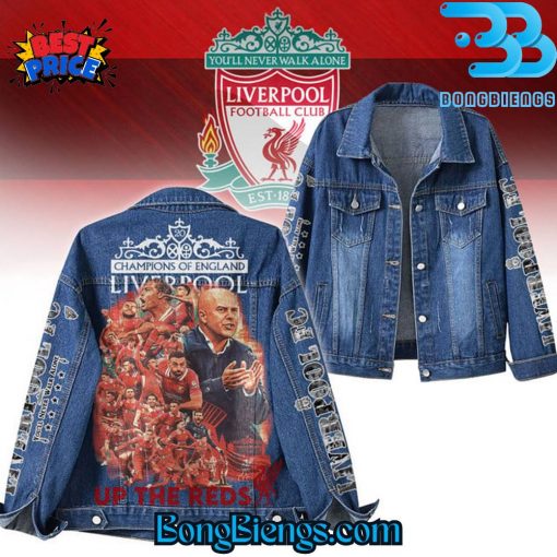 Liverpool FC Champions Of The England Up The Reds Denim Jacket