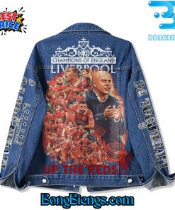 Liverpool FC Champions Of The England Up The Reds Denim Jacket