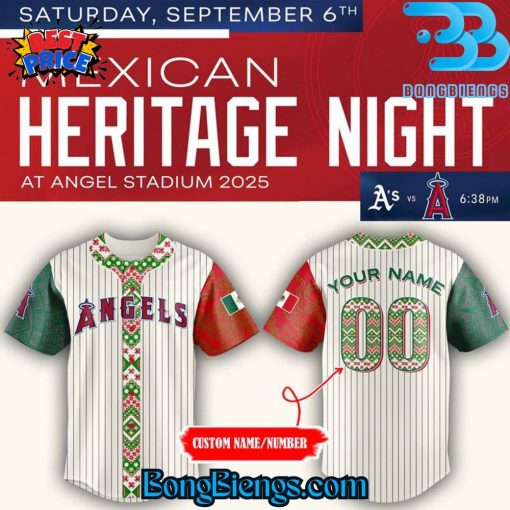 Los Angeles Angels 2025 Mexican Heritage Night Baseball Jersey