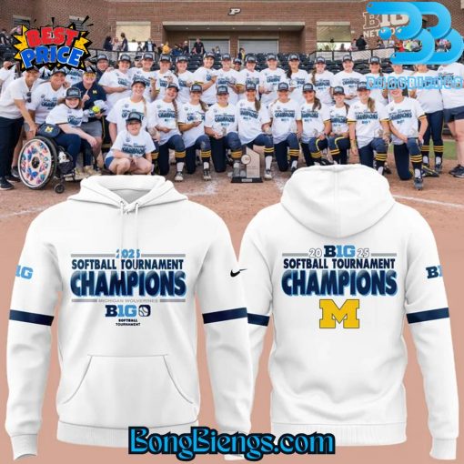 Michigan Wolverines Big Ten Softball Champions 2025 Hoodie