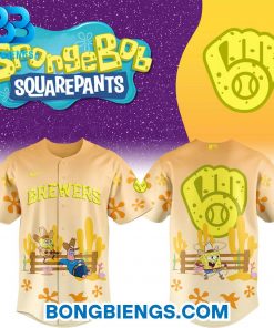 Milwaukee Brewers X SpongeBob SquarePants Baseball Jersey