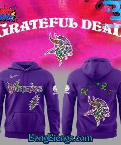 Minnesota Vikings Grateful Dead Night Purple Hoodie