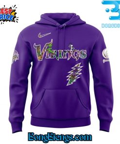 Minnesota Vikings Grateful Dead Night Purple Hoodie
