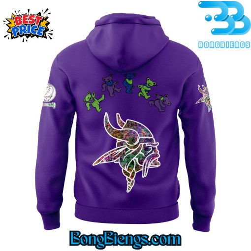 Minnesota Vikings Grateful Dead Night Purple Hoodie