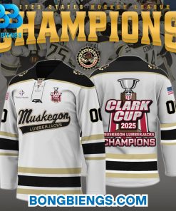 Muskegon Lumberjacks Champions USHL 2025 Hockey Jersey