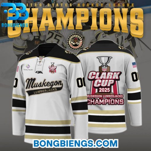 Muskegon Lumberjacks Champions USHL 2025 Hockey Jersey