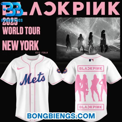 New York Mets x BLACKPINK 2025 World Tour New York Special Edition White Jersey
