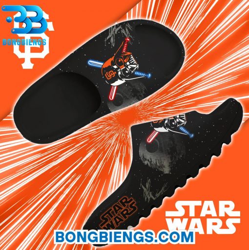 San Francisco Giants x Star Wars Night Yeezy Slides Slipper Sandal