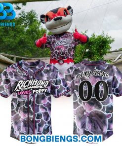 Richmond Flying Squirrels Love Poppy Custom Jersey