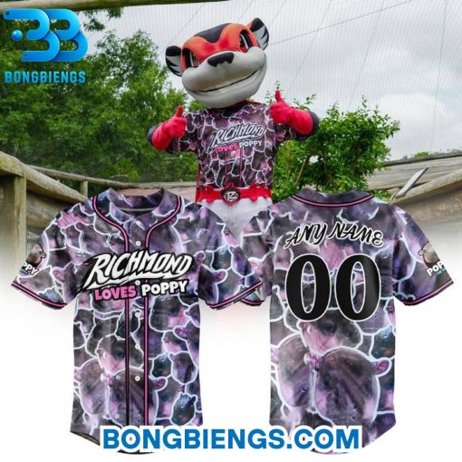 Richmond Flying Squirrels Love Poppy Custom Jersey