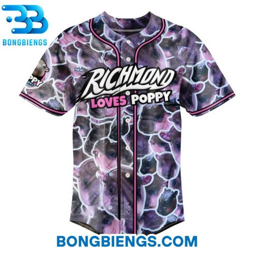 Richmond Flying Squirrels Love Poppy Custom Jersey