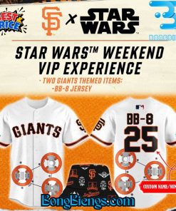 San Francisco Giants x 2025 Star Wars Night BB-8 Baseball Jersey