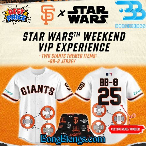 San Francisco Giants x 2025 Star Wars Night BB-8 Baseball Jersey