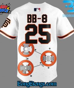 San Francisco Giants x 2025 Star Wars Night BB8 Baseball Jersey