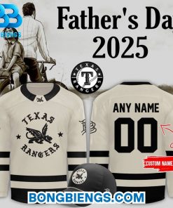Texas Rangers x 2025 Branded Bills Father’s Day Hockey Jersey