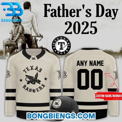 Texas Rangers x 2025 Branded Bills Father’s Day Hockey Jersey