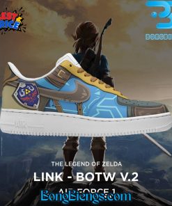 The Legend Of Zelda: Breath of the Wild Link Hylian Shield Air Force 1 Sneaker