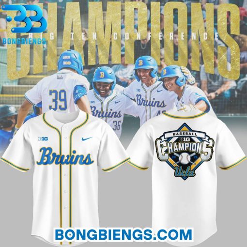 UCLA Bruins 2025 Big Ten Baseball Regular Season Champions Baseball Jersey