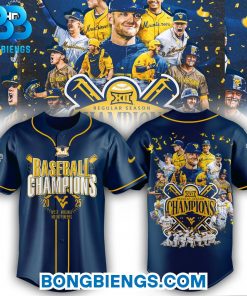 West Virginia Mountaineers Baseball Big 12 Champions 2025 Jersey