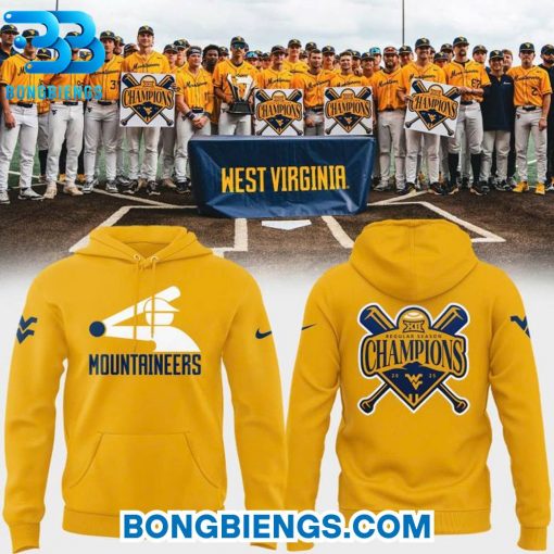 West Virginia Mountaineers Big 12 Regular Season Title Champions Baseball Hoodie