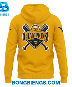 West Virginia Mountaineers Big 12 Regular Season Title Champions Baseball Hoodie 3