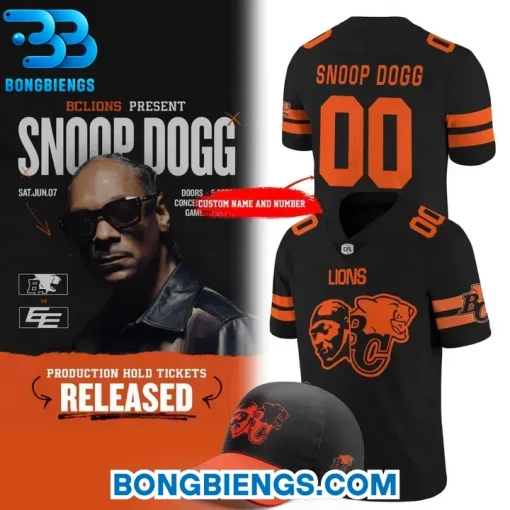 BC Lions x 2025 Snoop Dogg Concert Football Jersey