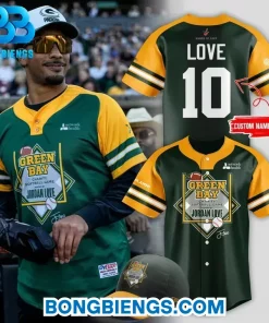 Green Bay Packers x Jordan Love Baseball Jersey